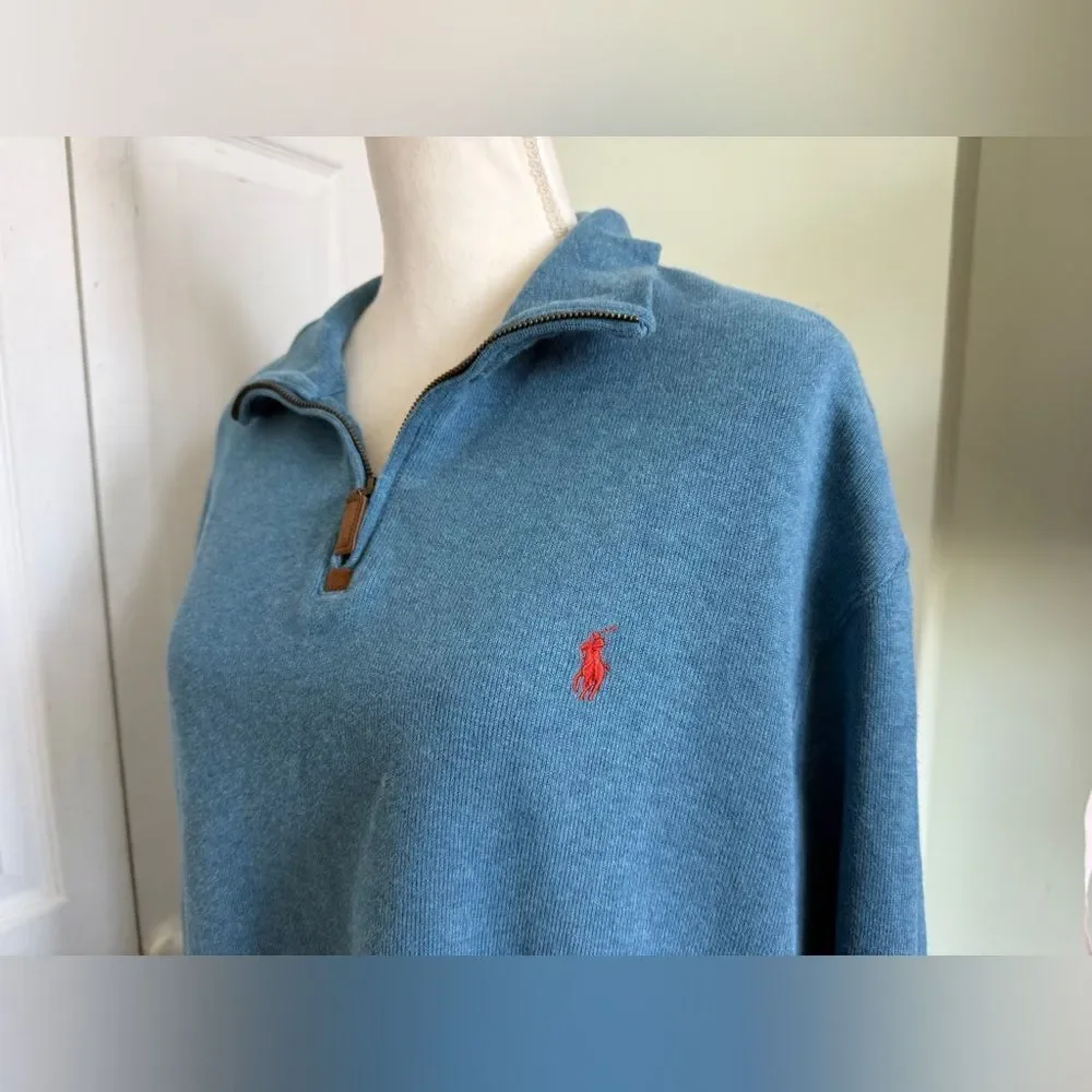 Vintage Polo Ralph Lauren Sky Blue Sweater Sz XL